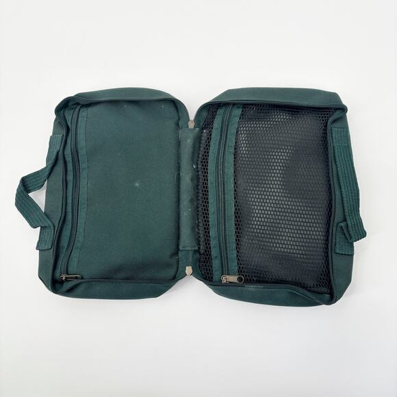 G.H. Bass & Co. Travel Case – Vintage 1970s Green Toiletry Bag, 11"x7"x3" - Picture 5 of 7